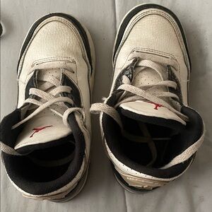 Jordan Kids White and Black Sneakers